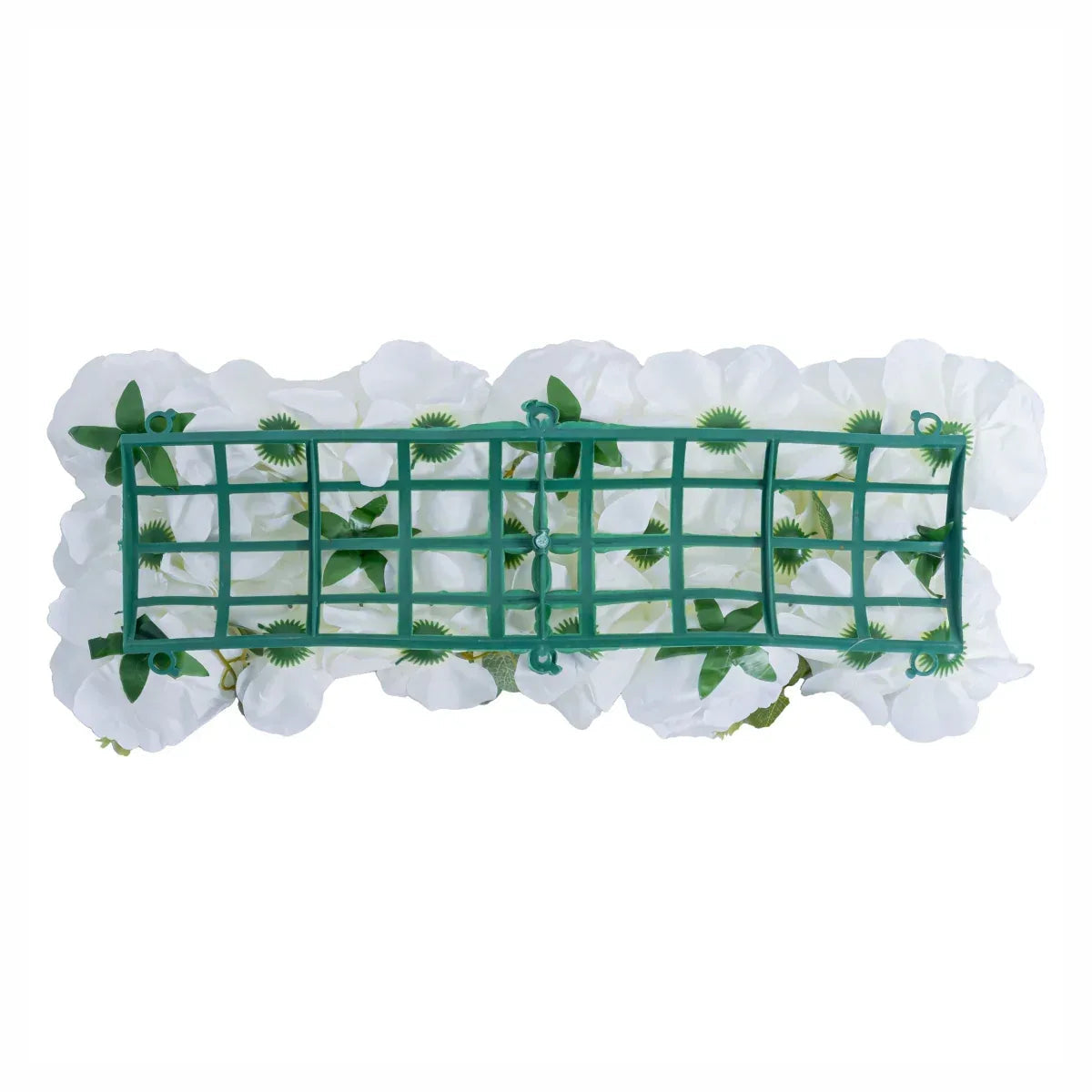 Panou din plante artificiale cu flori, Naimeed D5907, Alb, 250x100mm