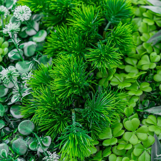 Panou din plante artificiale, cu gazon, Naimeed D5914, Verde-Alb, 1000x500mm