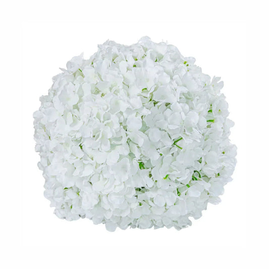 Sfera din plante artificiale, cu flori, Naimeed D5923, Alb, 150mm