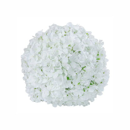 Sfera din plante artificiale, cu flori, Naimeed D5927, Alb, 100mm