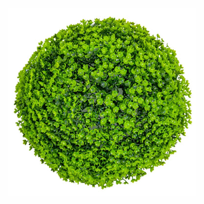 Sfera din plante artificiale, cu flori, Naimeed D5936, Verde Inchis, 200mm
