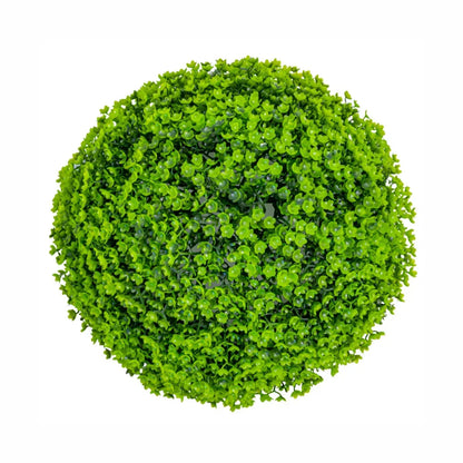 Sfera din plante artificiale, cu flori, Naimeed D5937, Verde Inchis, 150mm