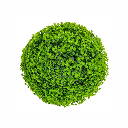Sfera din plante artificiale, cu flori, Naimeed D5938, Verde Inchis, 100mm