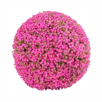 Sfera din plante artificiale, cu flori, Naimeed D5941, Roz Inchis, 150mm