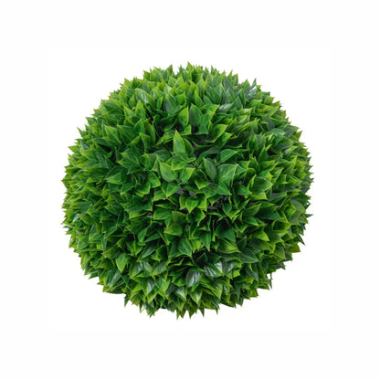 Sfera din plante artificiale, cu flori, Naimeed D5954, Verde intens, 100mm