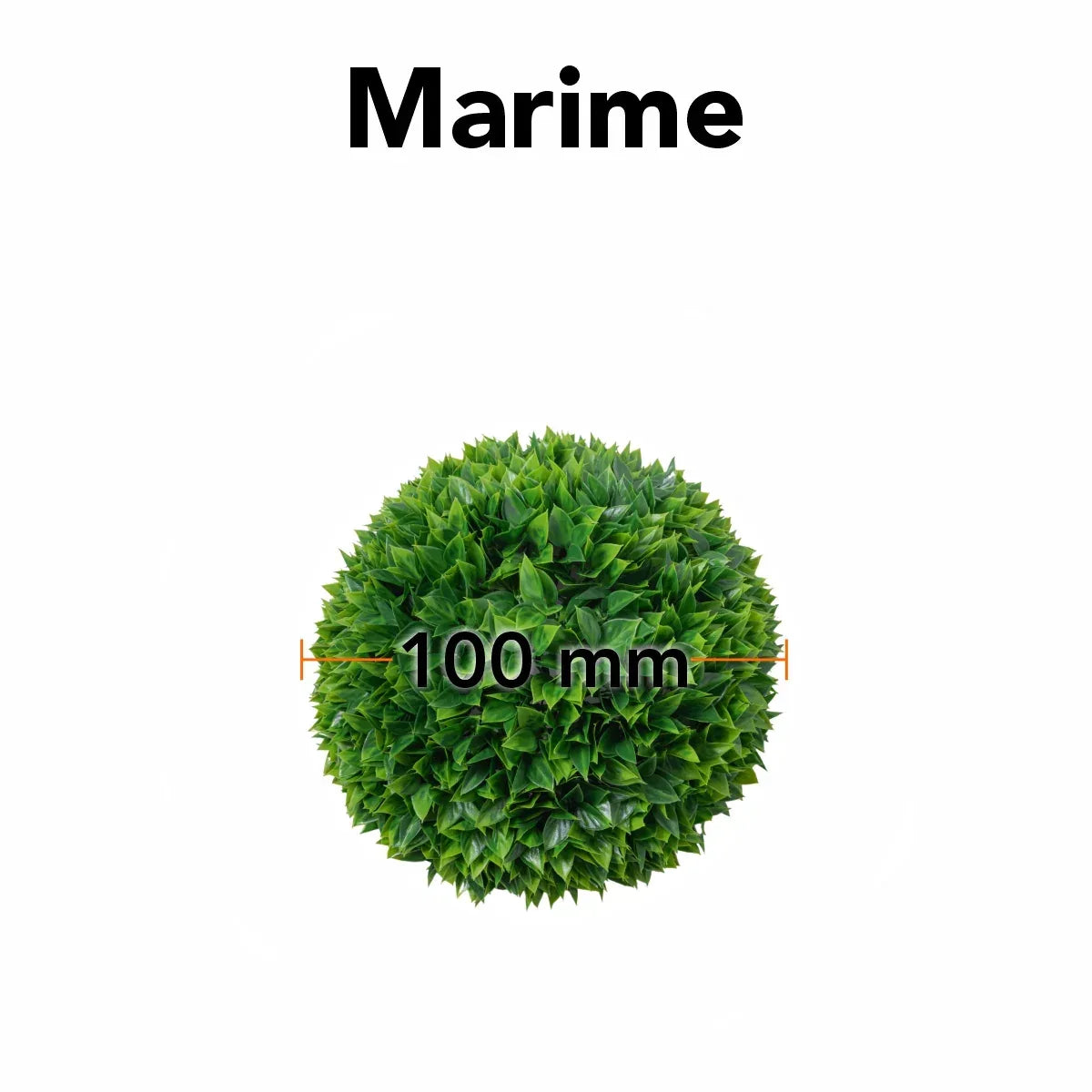 Sfera din plante artificiale, cu flori, Naimeed D5954, Verde intens, 100mm