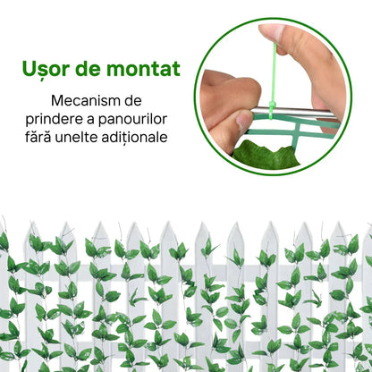 Plasa gard, frunze artificiale, Naimeed D5959, paravan pentru balcon, terasa si gard, Verde, 1000x3000mm