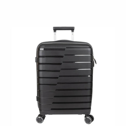 Troler voiaj Mic S, StowAway, Naimeed D5962, 4 roti duble 360 grade detasabile , PP, inchidere cifru, Negru, 37x20x48cm