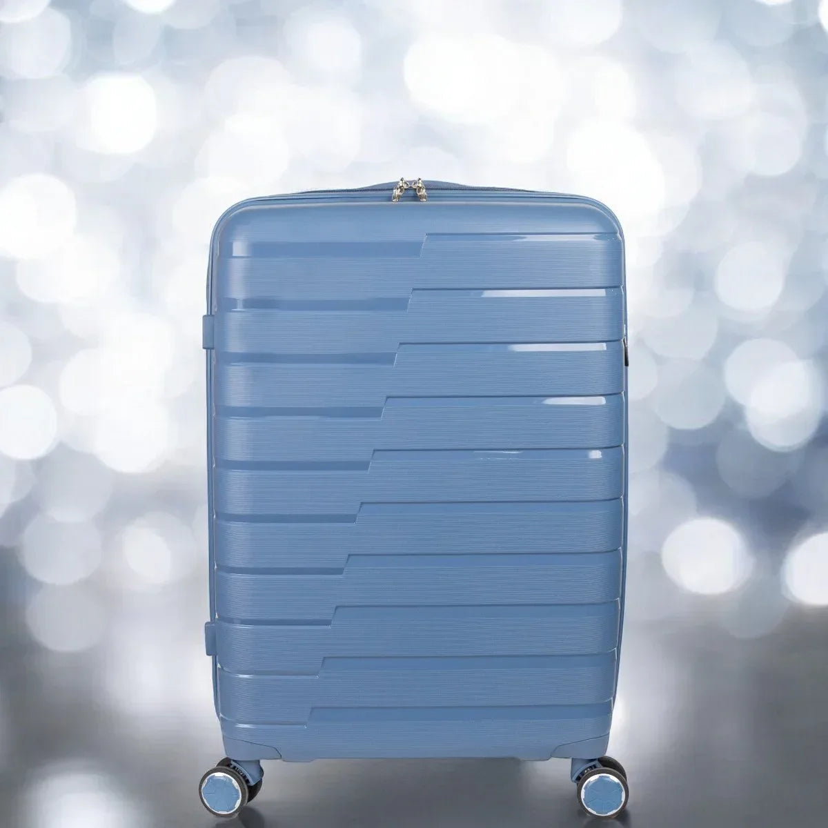 Troler voiaj Mic S, StowAway, Naimeed D5963, 4 roti duble 360 grade detasabile , PP, inchidere cifru, Albastru, 37x20x48cm