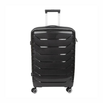 Troler voiaj Mediu M, StowAway, Naimeed D5966, 4 roti duble 360 grade detasabile , PP, inchidere cifru, Negru, 39x22x51cm