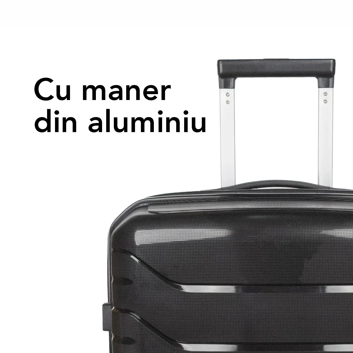 Troler voiaj Mic S, StowAway, Naimeed D5966, 4 roti duble 360 grade detasabile , PP, inchidere cifru, Negru, 37x20x48cm