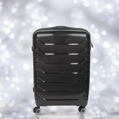 Troler voiaj Mic S, StowAway, Naimeed D5966, 4 roti duble 360 grade detasabile , PP, inchidere cifru, Negru, 37x20x48cm