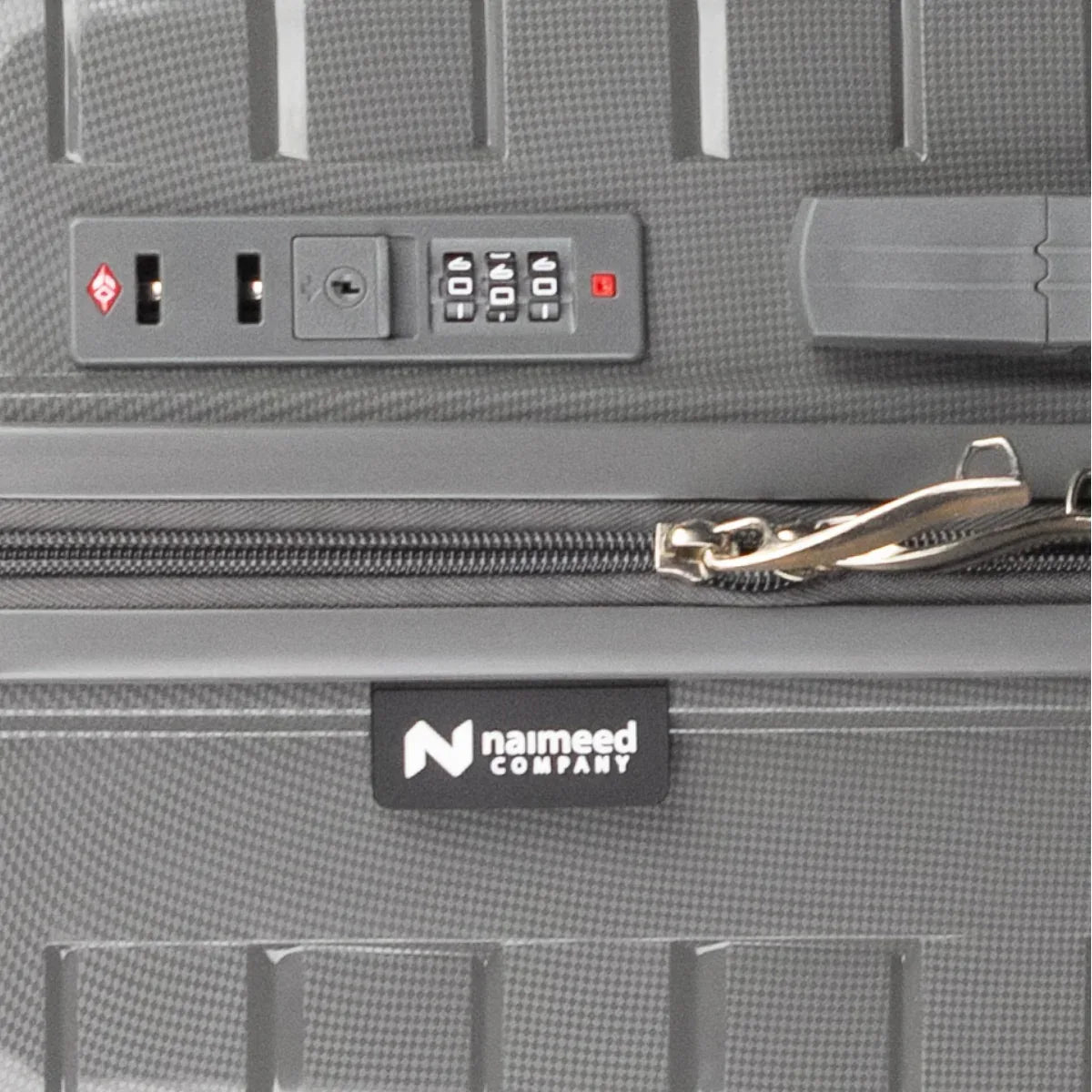 Troler voiaj Mic S, StowAway, Naimeed D5967, 4 roti duble 360 grade, PP, inchidere cifru, Gri, 37x20x48cm