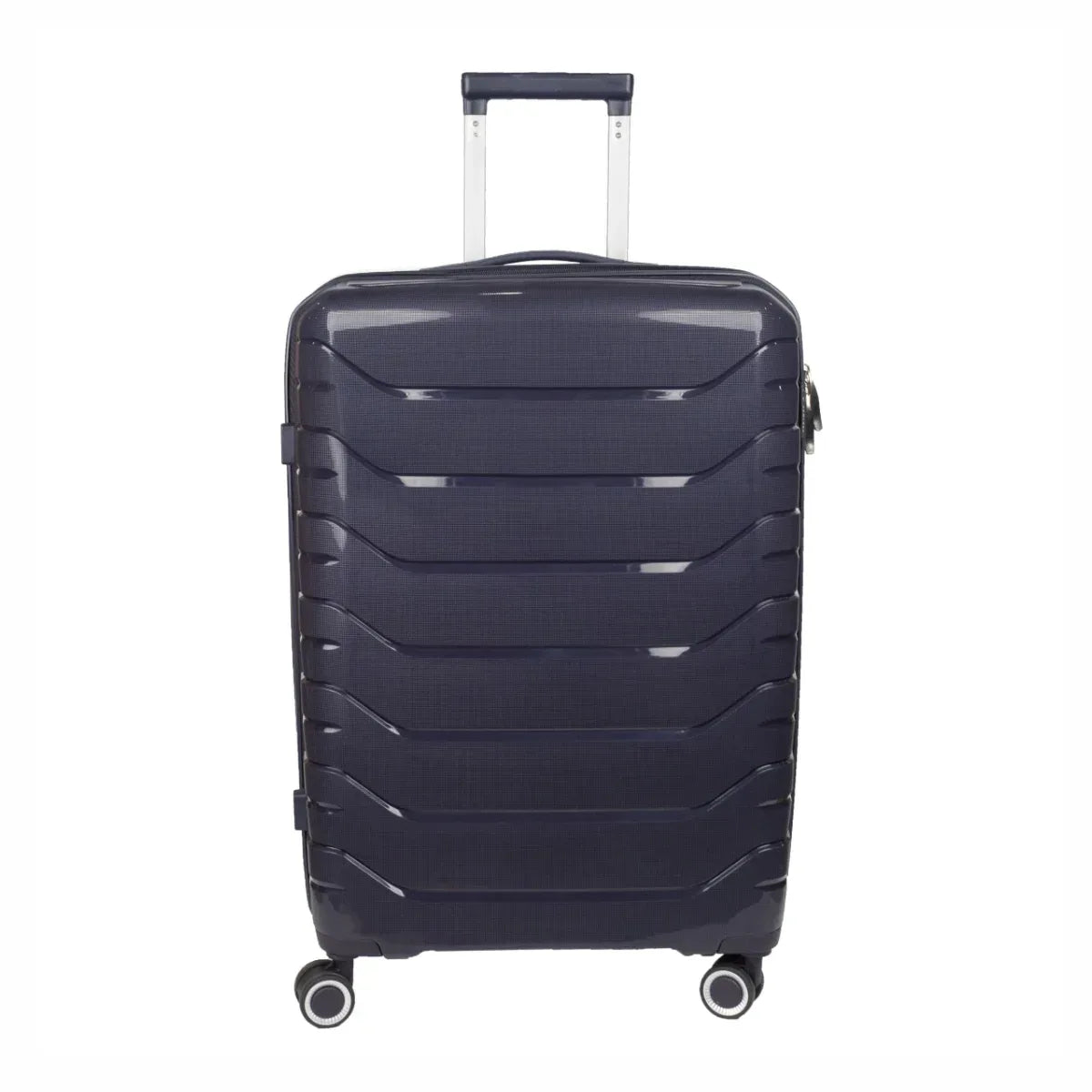 Troler voiaj Mare L, StowAway, Naimeed D5968, 4 roti duble 360 grade detasabile , PP, inchidere cifru, Mov Inchis, 44x26x61cm