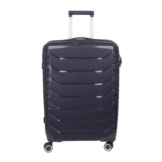 Troler voiaj Mare L, StowAway, Naimeed D5968, 4 roti duble 360 grade detasabile , PP, inchidere cifru, Mov Inchis, 44x26x61cm