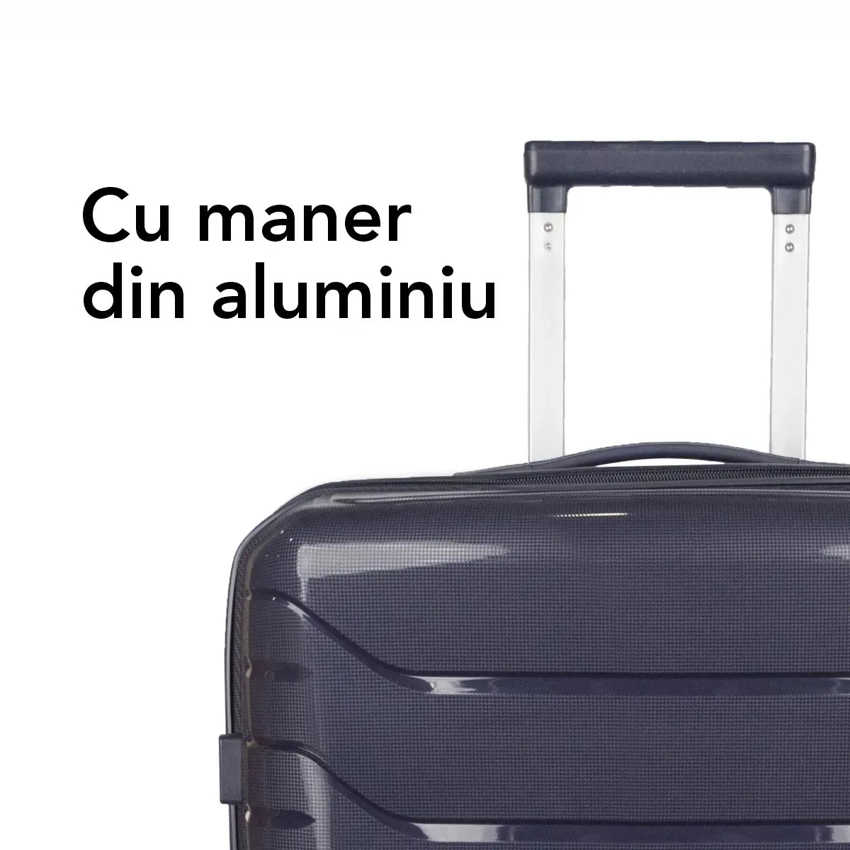 Troler voiaj Mare L, StowAway, Naimeed D5968, 4 roti duble 360 grade detasabile , PP, inchidere cifru, Mov Inchis, 44x26x61cm