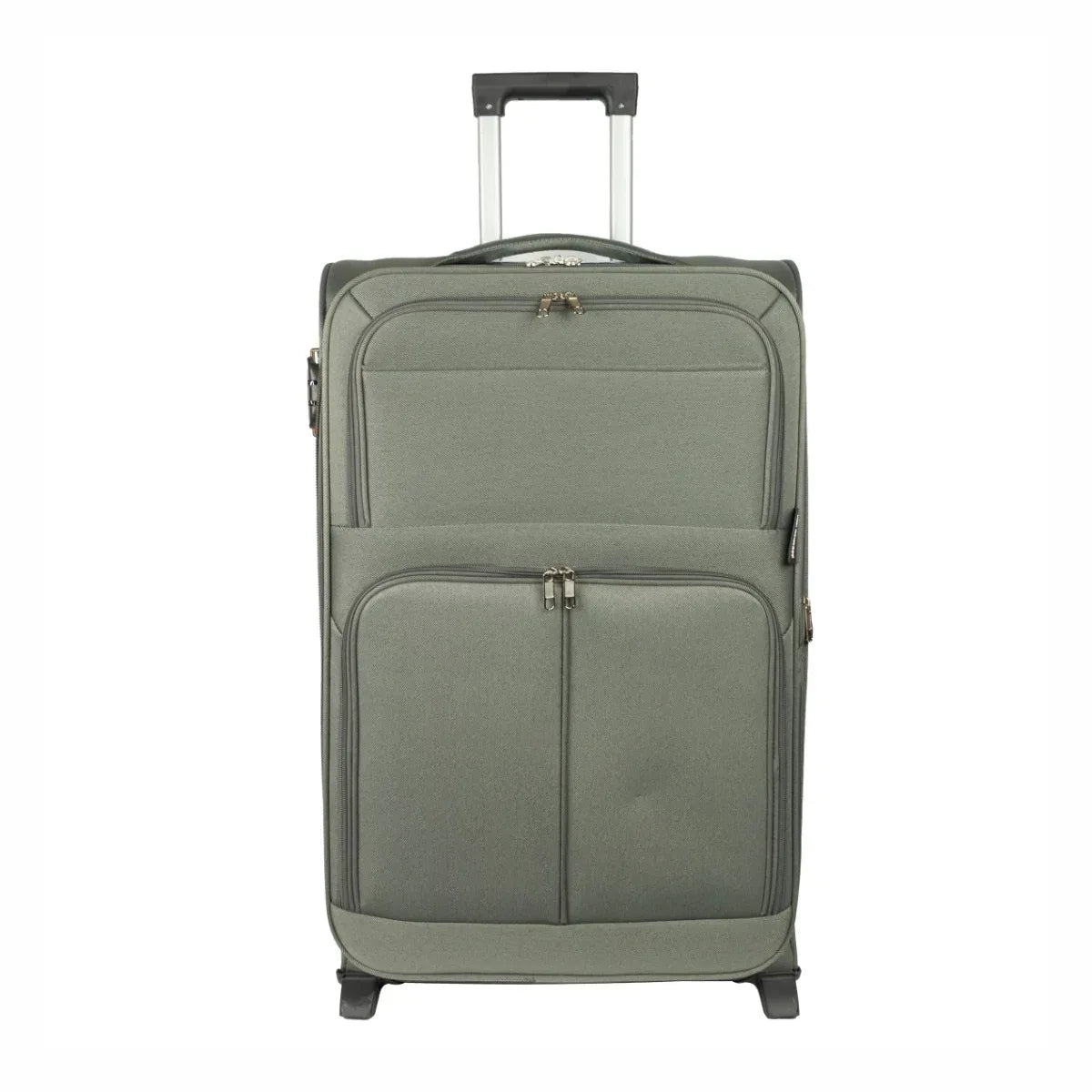 Troler voiaj Mare, Naimeed D5975, 2 roti, material textil, inchidere cifru, Kaki, 45x30x73cm