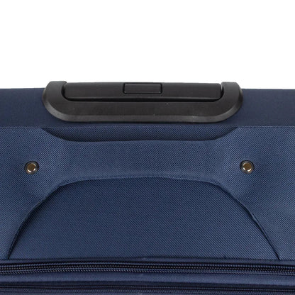 Troler voiaj Mediu, Naimeed D5976, 2 roti, material textil, inchidere cifru, Albastru, 40x28x63cm