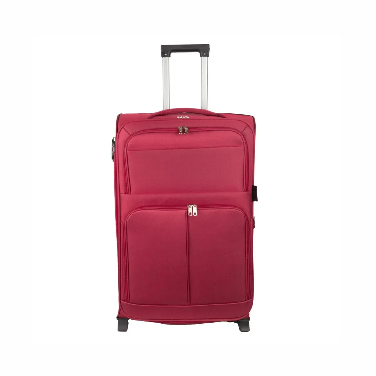 Troler voiaj Mic, Naimeed D5977, 2 roti, material textil, inchidere cifru, Rosu, 35.5x26x52cm
