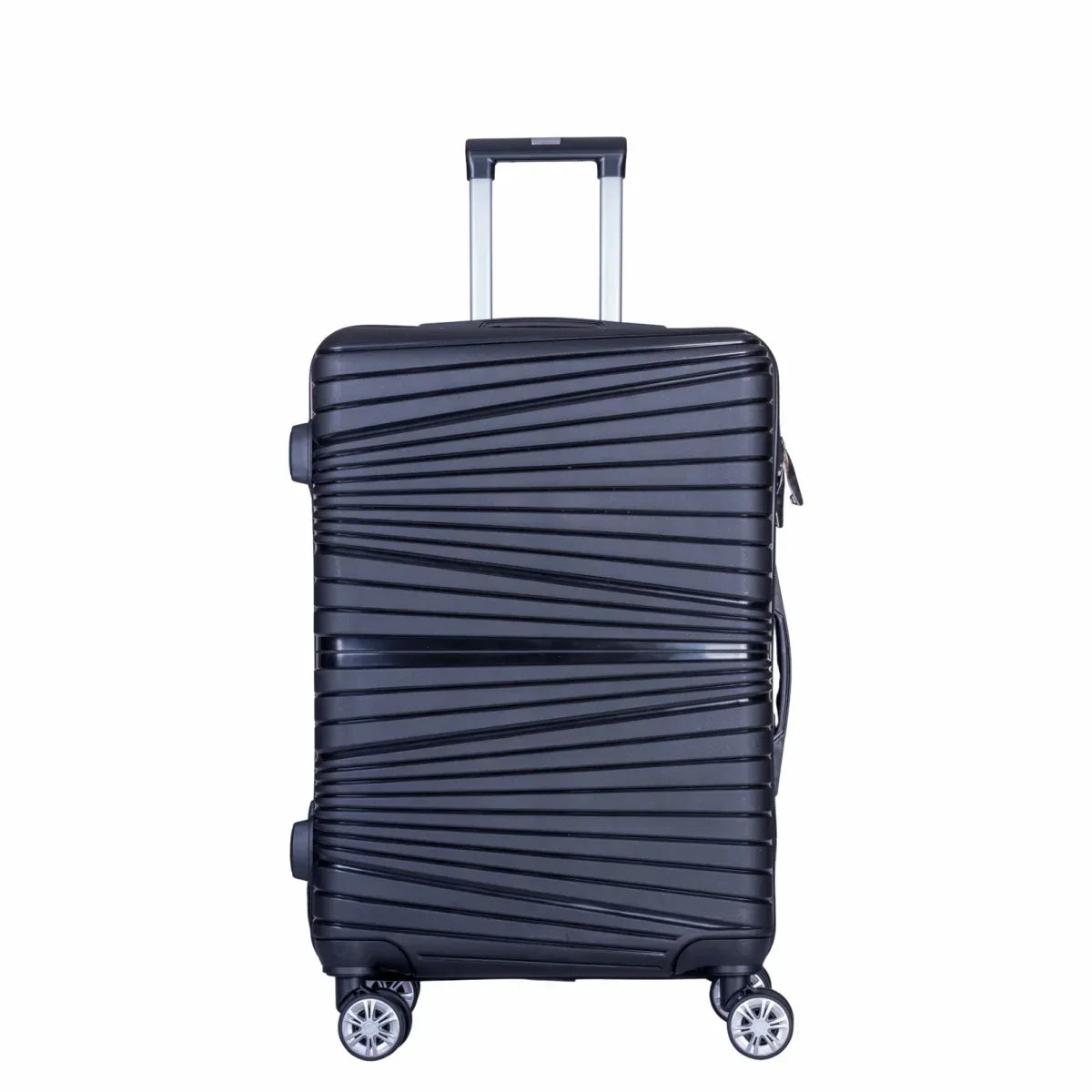 Troler voiaj Mic, Naimeed D6005, 4 roti duble 360 grade, PP, inchidere cifru, Negru, 31x20x43cm