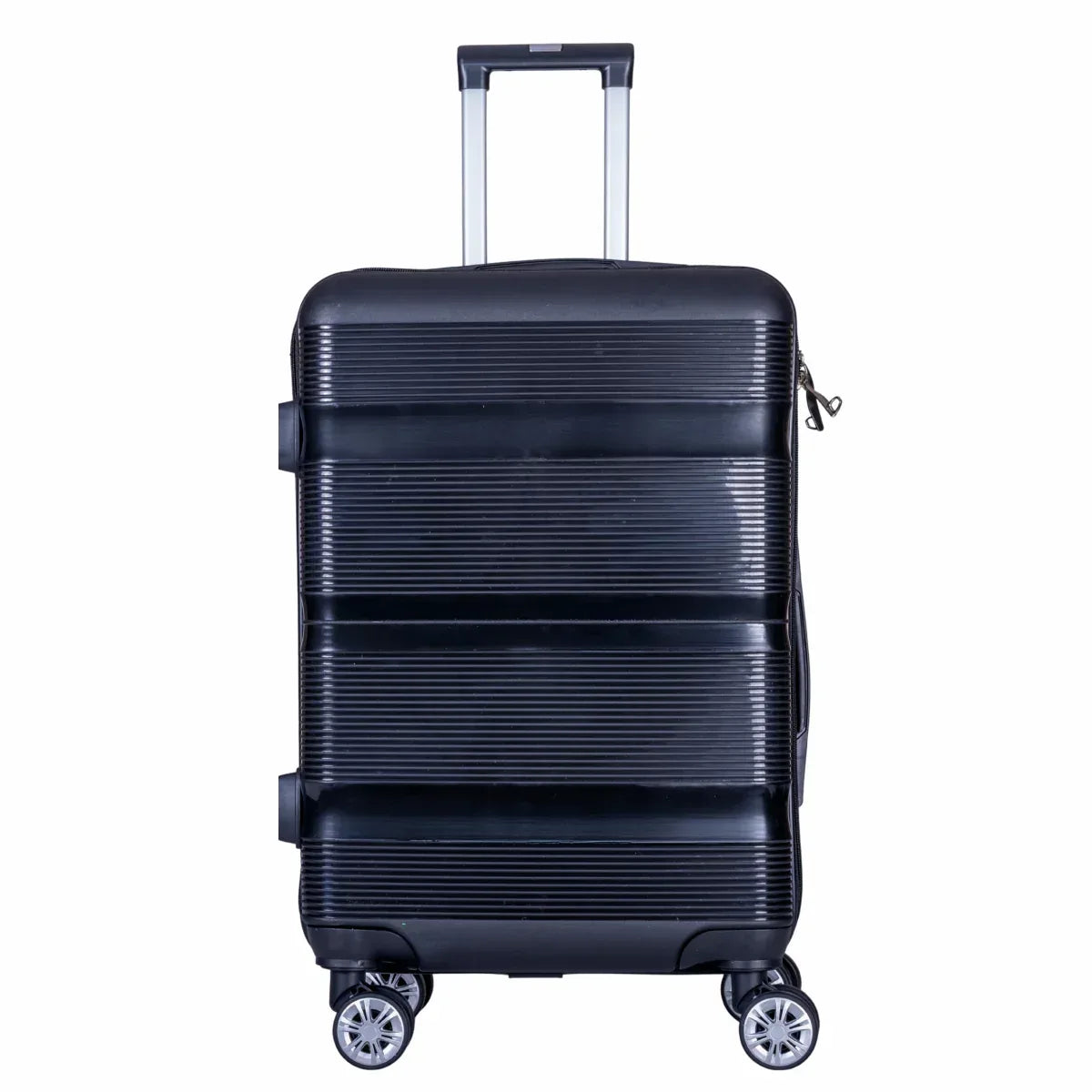 Troler voiaj Mare, Naimeed D6007, 4 roti duble 360 grade, PP, inchidere cifru, Negru, 47x25.5x67cm