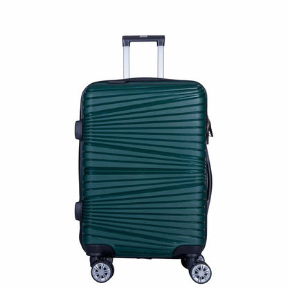 Troler voiaj Mic, Naimeed D6025, 4 roti duble 360 grade, PP, inchidere cifru, Verde, 31x20x43cm