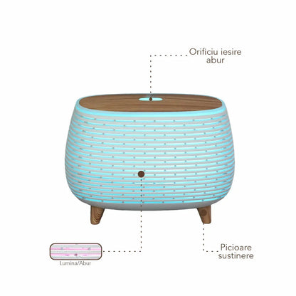 Umidificator cu aromaterapie, Naimeed D6030, Alb, 200x145x123mm