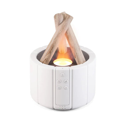 Umidificator cu aromaterapie, Naimeed D6033, Foc de Tabara, Alb, 148x200x148mm