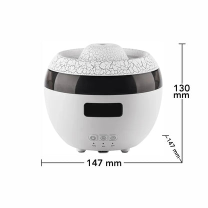 Umidificator cu aromaterapie, Naimeed D6035, Vulcan, Alb, 147x130x147mm