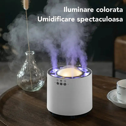 Umidificator cu aromaterapie, Naimeed D6050, Alb, 128x137x128mm