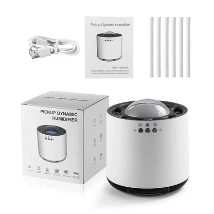 Umidificator cu aromaterapie, Naimeed D6050, Alb, 128x137x128mm