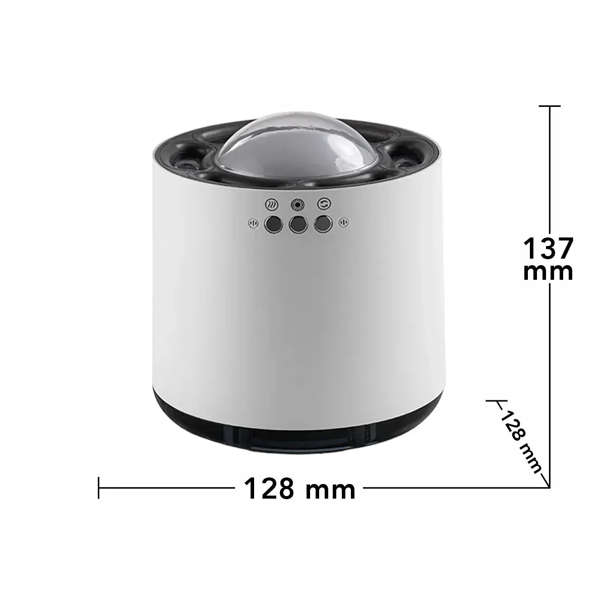 Umidificator cu aromaterapie, Naimeed D6050, Alb, 128x137x128mm