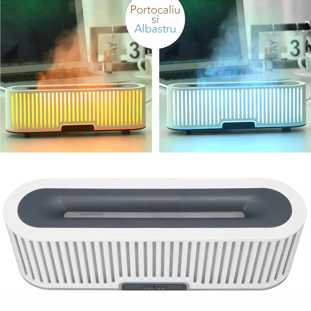 Umidificator cu aromaterapie, Naimeed D6054, Alb, 250x86x69mm