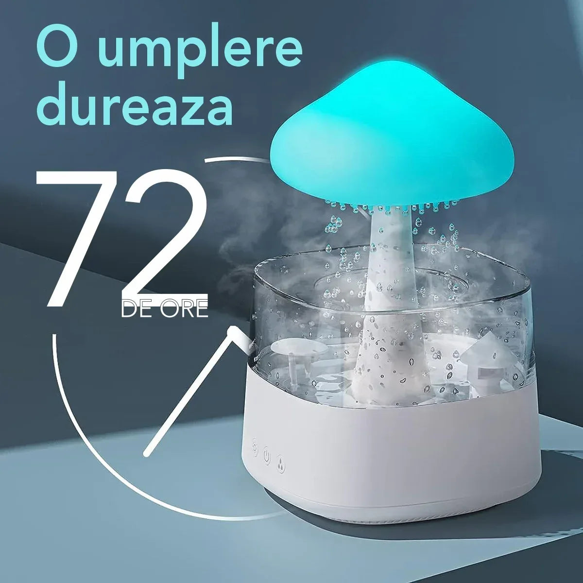 Umidificator cu aromaterapie, Naimeed D6059, Alb, 164x261x164mm