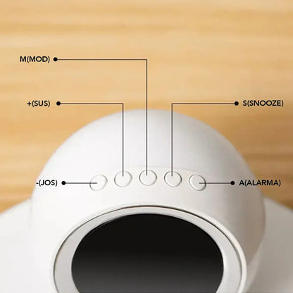 Incarcator wireless cu ceas incorporat si lumina de veghe, Naimeed D6066, Granit, 180x80x180mm