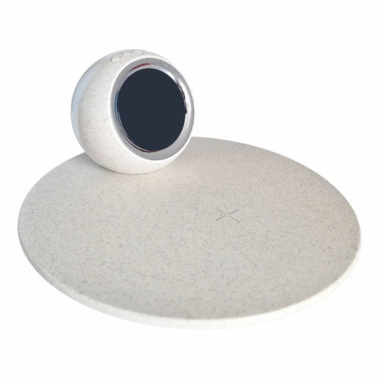 Incarcator wireless cu ceas incorporat si lumina de veghe, Naimeed D6066, Granit, 180x80x180mm