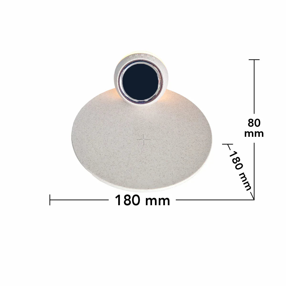 Incarcator wireless cu ceas incorporat si lumina de veghe, Naimeed D6066, Granit, 180x80x180mm
