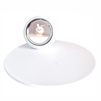 Incarcator wireless pentru copii cu lumina de veghe, Naimeed D6067, Alb, 180x80x180mm