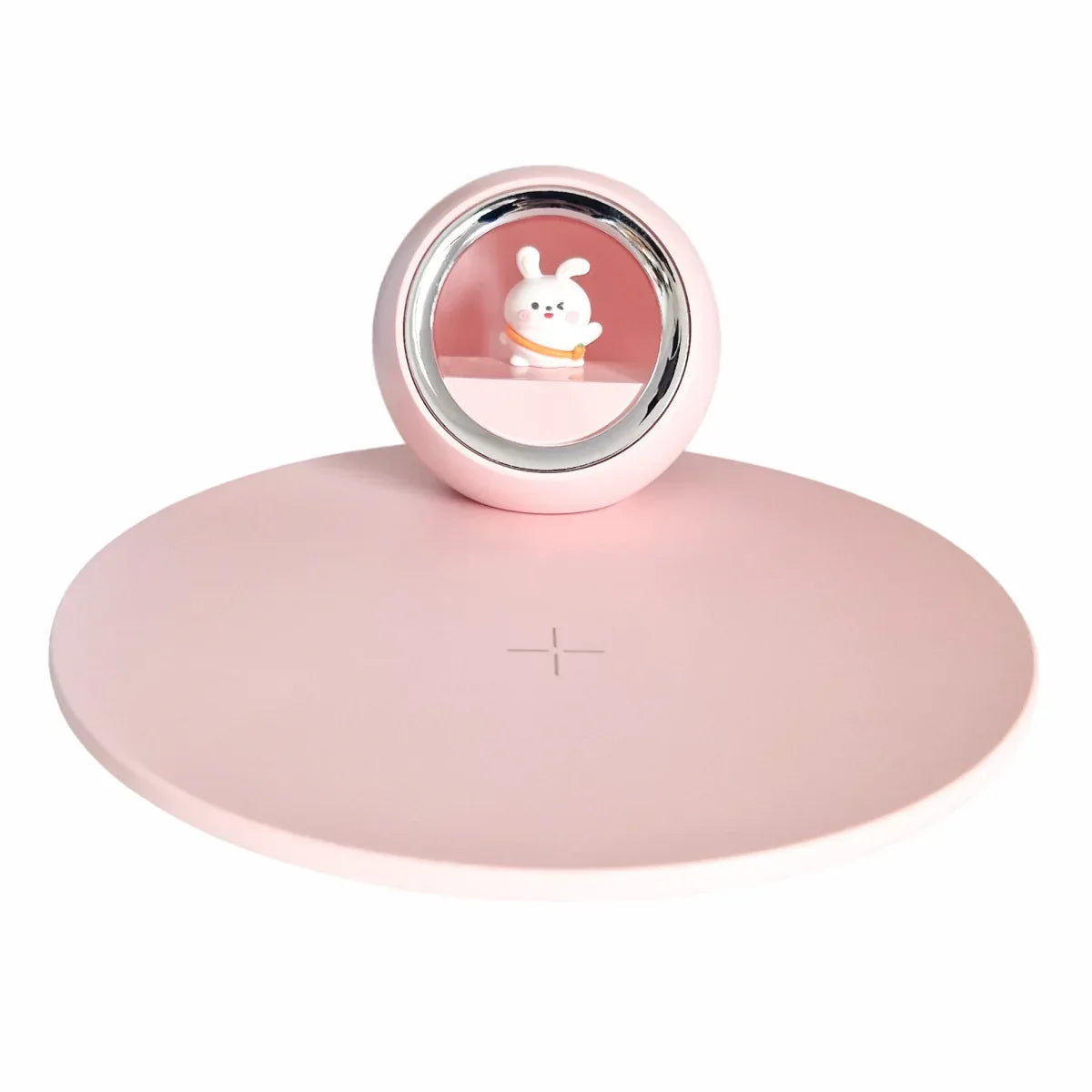 Incarcator wireless pentru copii cu lumina de veghe, Naimeed D6067, Roz, 180x80x180mm
