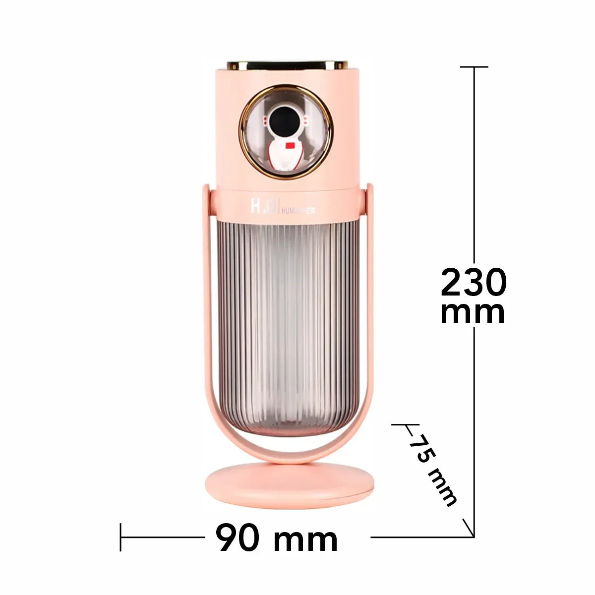 Umidificator cu aromaterapie pentru camera copiilor, Naimeed D6068, Roz, 90x230x75mm