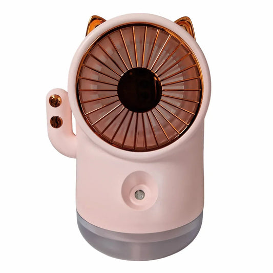 Umidificator cu ventilator si aromaterapie pentru copii, Naimeed D6072, Roz, 125x190x113mm