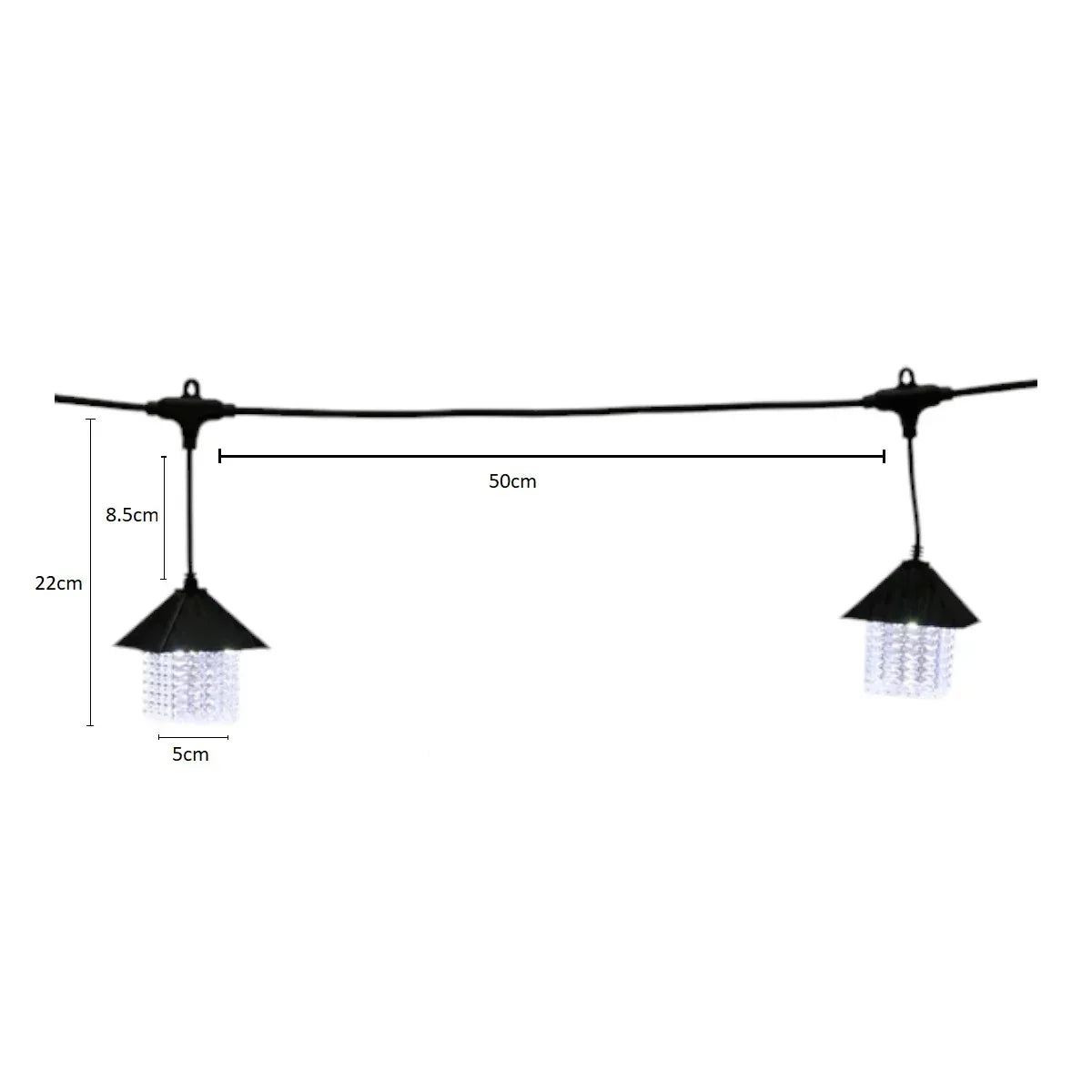 Ghirlanda luminoasa, decorativa, interconectabila, Naimeed D6076, 5m, 10 Becuri LED, Multicolor