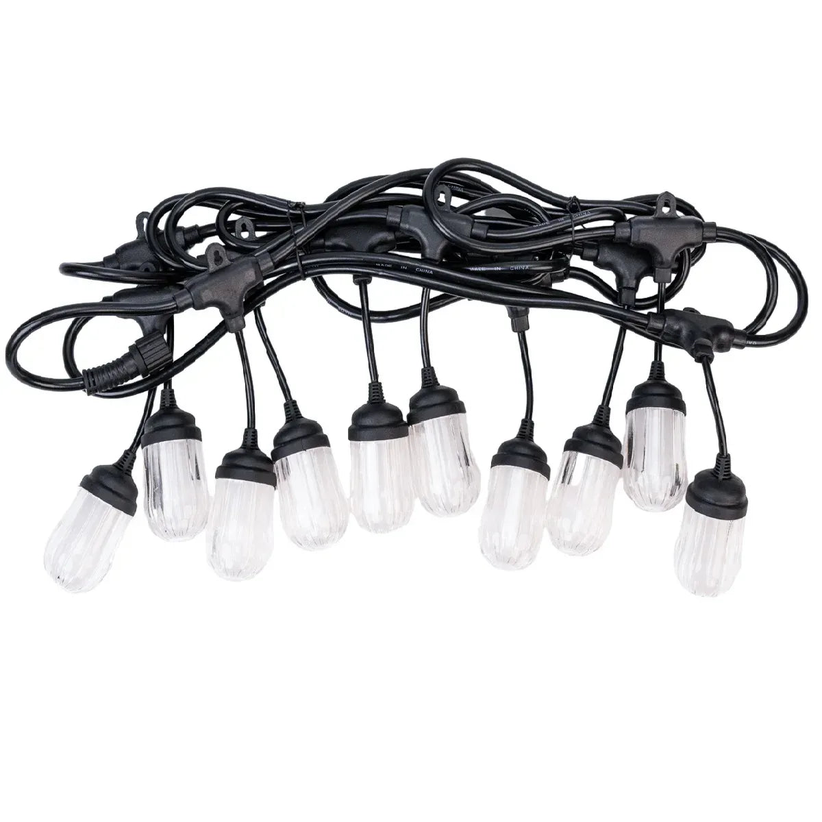 Ghirlanda luminoasa, solara, decorativa, interconectabila, Naimeed D6083, 5m, 10 Becuri LED, Lumina Alb Cald
