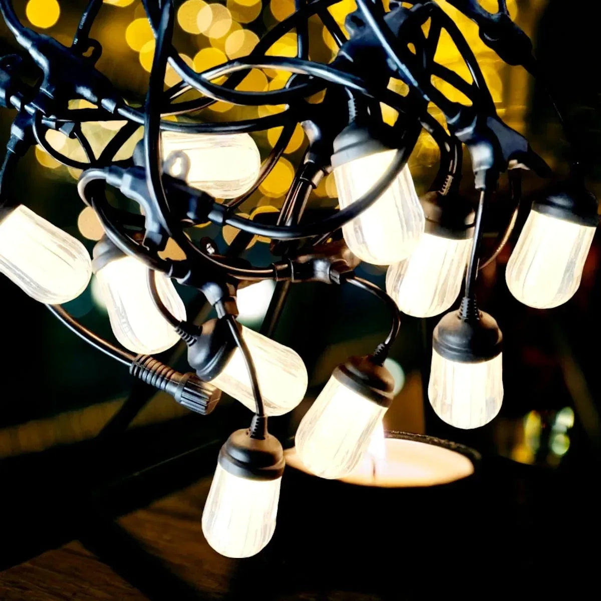 Ghirlanda luminoasa, decorativa, interconectabila, Naimeed D6085, 5m, 10 Becuri LED, Lumina Alb Cald