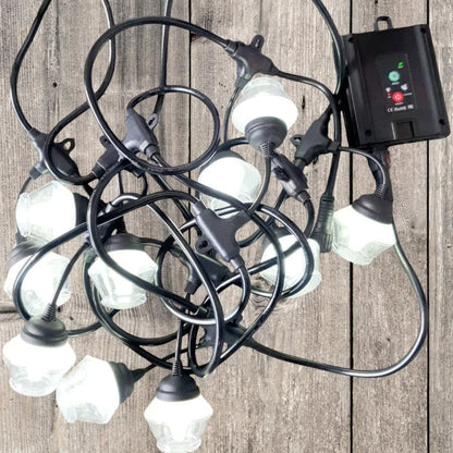 Ghirlanda luminoasa, solara, decorativa, interconectabila, Naimeed D6087, 5m, 10 Becuri LED, Lumina Alb Rece