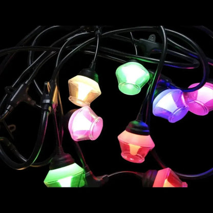Ghirlanda luminoasa, solara, decorativa, interconectabila, Naimeed D6088, 5m, 10 Becuri LED, Lumina Multicolor