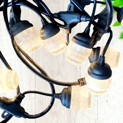 Ghirlanda luminoasa, solara, decorativa, interconectabila, Naimeed D6095, 5m, 10 Becuri LED, Lumina Alb Cald