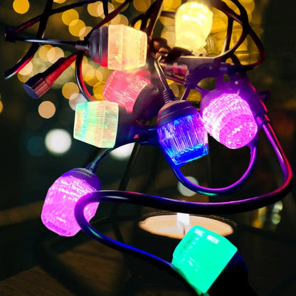 Ghirlanda luminoasa, solara, decorativa, interconectabila, Naimeed D6096, 5m, 10 Becuri LED, Lumina Multicolor