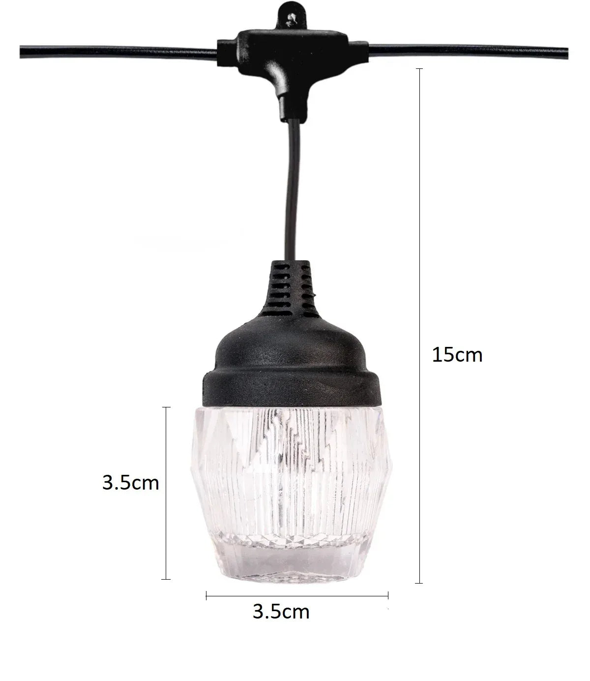 Ghirlanda luminoasa, decorativa, interconectabila, Naimeed D6097, 5m, 10 Becuri LED, Lumina Alb Cald