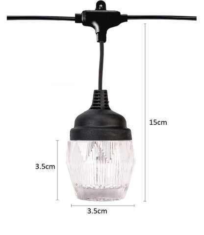 Ghirlanda luminoasa, decorativa, interconectabila, Naimeed D6097, 5m, 10 Becuri LED, Lumina Alb Cald